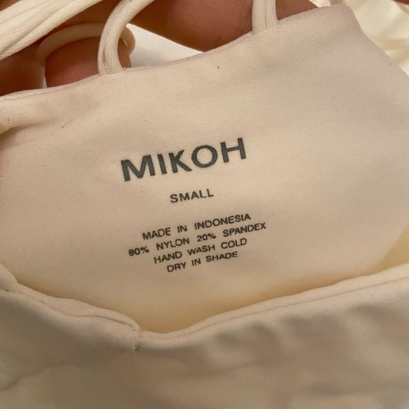 MIKOH WHITE COPACABANA MULTI SKINNY STRING RACER BACK ONE PIECE (S) NWT - Picture 6 of 6